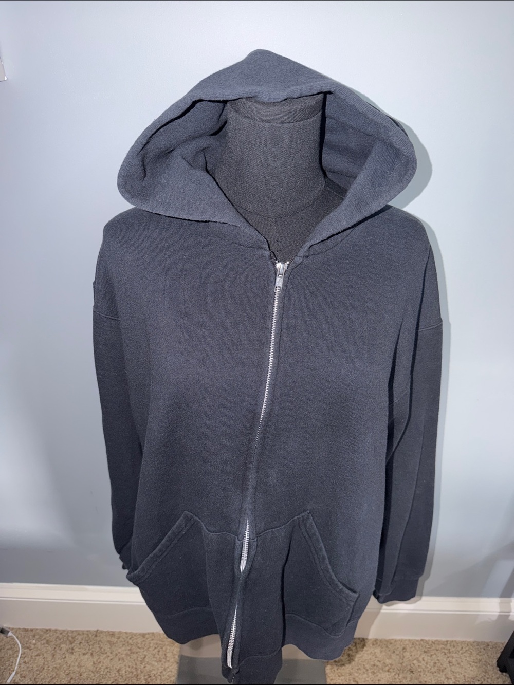 Soffe Black Full-Zip Hooded Sweatshirt